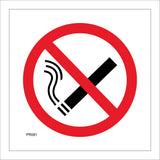 PR081 No Smoking Sign with Circle Cigarettes