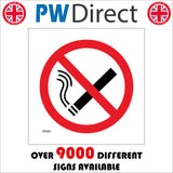 PR081 No Smoking Sign with Circle Cigarettes