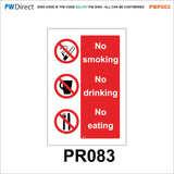 PBP002 No Smoking Vaping On Premises Area Office Shelter