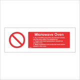 PR090 Microwave Oven Safety Sign with Circle