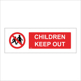 PR091 Children Keep Out Sign with Circle Boy&Girl