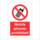 PR117 Mobile Phones Prohibited Sign with Circle Phone