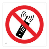PR121 Mobile Phones Prohibited Sign with Circle Phone