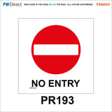 YSQ003 Stop No Entry Waymarkers Choice Words Arrow Custom