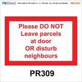 PBL003  Nosey Neighbour Ring Bell Left Right Parcel Drop Box