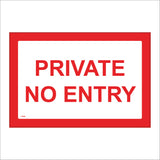 PR368 Private No Entry Access Clear