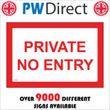 PR368 Private No Entry Access Clear
