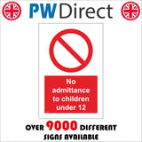 PR398 No Admittance To Chidren Under 12 License Laws