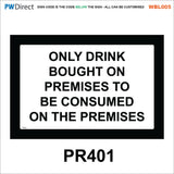 AWBL005 Made To Order Sign Wash Hands Sink Pots Utensils Raw Food