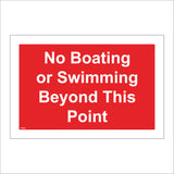 PR402 No Boating Or Swimming Beyond This Point
