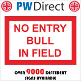 PR432 No Entry Bull In Field
