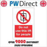 PR436 Do Not Use This Lift For People