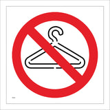 PR443 No Hanging Coat Hangers Clothes Keep Clear