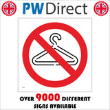 PR443 No Hanging Coat Hangers Clothes Keep Clear