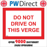 PR461 Do No Drive On This Verge Grass Border