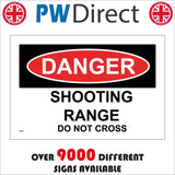PR481 Danger Shooting Range Do Not Cross