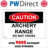 PR484 Caution Archery Range Do Not Cross