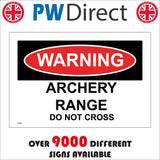 PR485 Warning Archery Range Do Not Cross