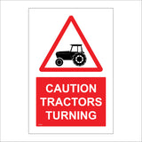 PR498 Caution Tractors Turning