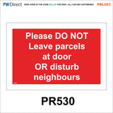 PBL003  Nosey Neighbour Ring Bell Left Right Parcel Drop Box