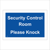 SE054 Security Control Room Please Knock Sign