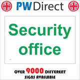 SE075 Security Office  Sign