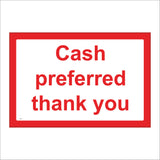 SE119 Cash Preferred Thank You Cards Payments Notes Change Coins Finance Funds