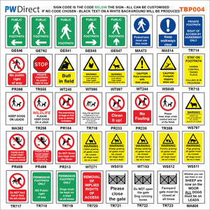 TBP004 Footpath Dog Poo Fairy Cattle Sheep Pedestrians Gates