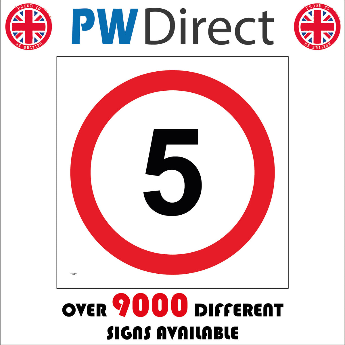 5 Miles Per Hour Sign with Circle – PWDirect