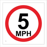 TR025 5 Mph Sign with Circle