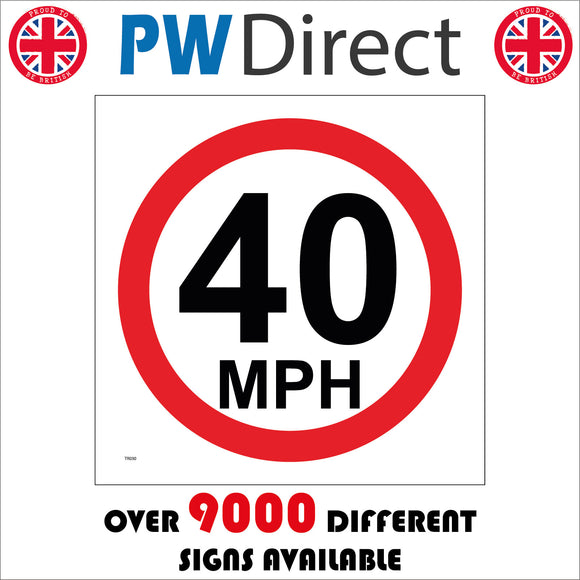 TR030 40 Mph Sign with Circle
