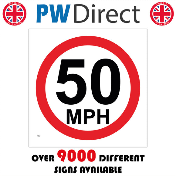 TR031 50 Mph Sign with Circle