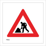 TR062 Men At Work Sign with Circle Man