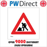 TR062 Men At Work Sign with Circle Man
