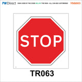 YSQ003 Stop No Entry Waymarkers Choice Words Arrow Custom