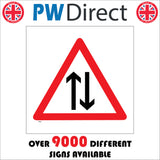 TR066 Two Way Traffic Sign with Arrows