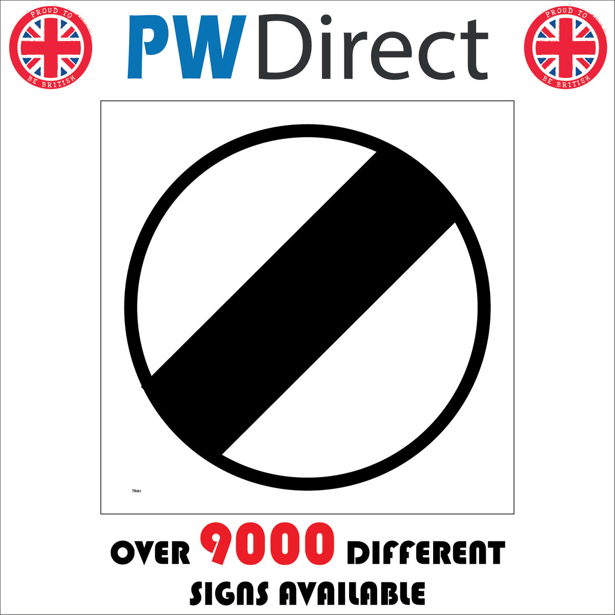End Of Speed Limit Sign with Black Line – PWDirect