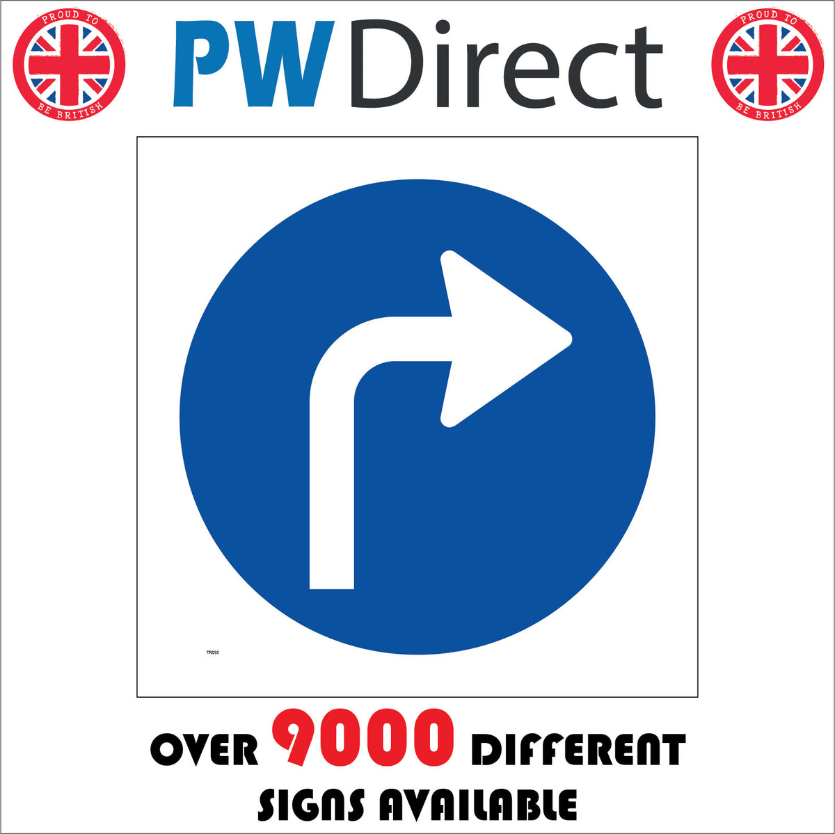 Right Turn Ahead Sign with Arrow – PWDirect