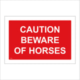 TR107 Caution Beware Of The Horses Sign