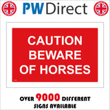 TR107 Caution Beware Of The Horses Sign
