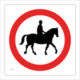 TR111 Horses Sign with Circle Horse Person