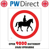 TR111 Horses Sign with Circle Horse Person