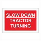 TR115 Slow Tractor Turning Sign