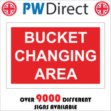 TR118 Bucket Changing Area Sign