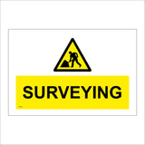 TR129 Surveying Sign with Triangle Working Person