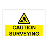 TR130 Caution Surveying Sign with Triangle Working Person