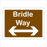 TR147 Bridle Way Left Right Sign with Arrow