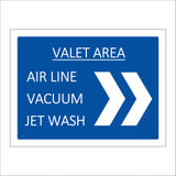 TR161 Valet Area Right Sign with Arrows