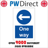 TR168 One Way Left Sign with Circle Arrow