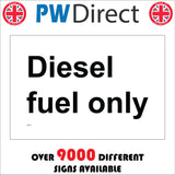 TR174 Diesel Fuel Only Sign